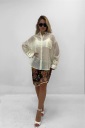 camicia semi trasparente rainbow